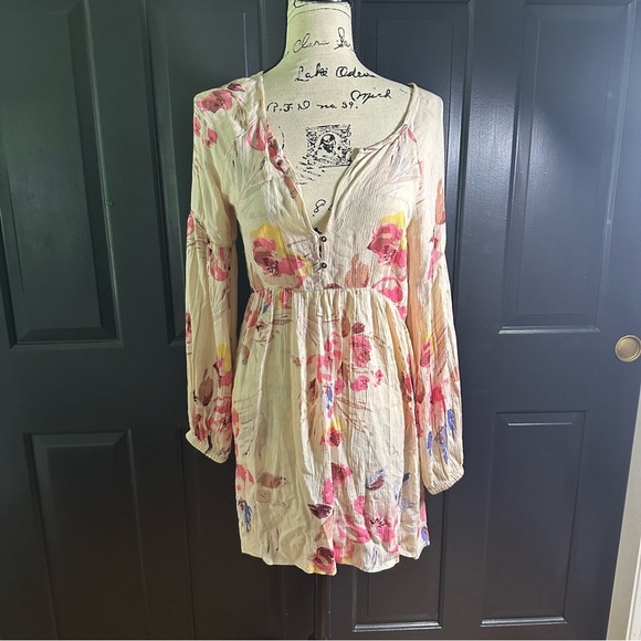 Billabong Floral Long Sleeve Dress size XS (b4 - Picture 1 of 11